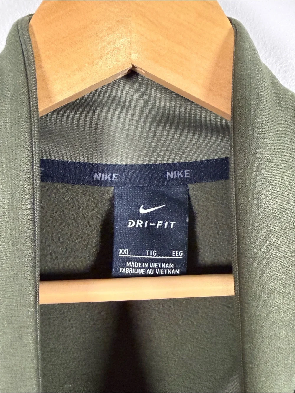 Nike Men’s Olive Green Half-Zip Performance Jacket